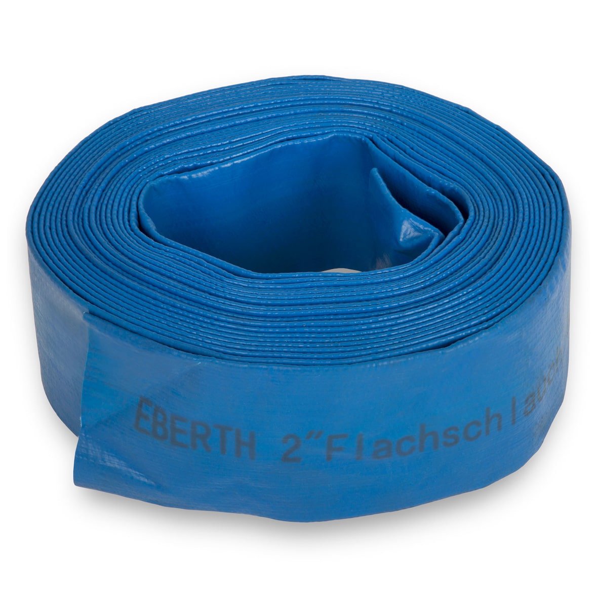 EBERTH 2" platte tuinslang voor pompen in 10m lengte, 2 inch, 52mm diameter, flexibel, bestendig PVC, industriële slang, waterslang voor irrigatie