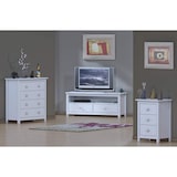 thumbnail of Mesita con Tres Cajones, medidas:   63x43x35 cm, pino macizo, color blanco.