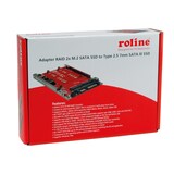 thumbnail of ROLINE M.2 naar SATA III SSD H/W adapter, 2x M.2 NGFF SSD, bootable en RAID compatibel.