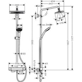 thumbnail of HG Showerpipe Croma E 280 1jet chrom mit