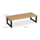 thumbnail of Relaxdays Monitorständer, Bildschirmerhöhung für Schreibtisch, HxBxT: 15 x 55 x 23 cm, Industrial Design, natur/schwarz