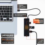 thumbnail of Primewire USB 3.2 Hub mit Netzteil, Ultra Slim 4-Port Verteiler, Datenhub für PC PS4 Notebook Netbook Laptop Ultrabook Tablet-PC MacBook, Bus-Powered