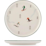 thumbnail of H&H Servizio Tavola 18 Pezzi Ski Holiday in Stoneware Decorato – Stile Invernale e Natalizio – Piatti con Sciatori e Quadri