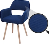 thumbnail of Esszimmerstuhl HWC-A50 II, Stuhl Küchenstuhl Polsterstuhl, Holz Stoff/Textil Cord (400g/m²) FSC® ~ blau