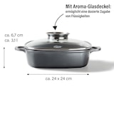 thumbnail of STONELINE® Servierpfanne 28 x 28 cm mit Aroma Glasdeckel, Eckpfanne antihaftbeschichtet, Induktion und backofengeeignet