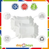 thumbnail of DayBays 500 Stk. Pommesschale KU51 ca 9x14x3 cm laminiert weiß ohne Beschichtung