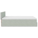 thumbnail of vidaXL Ottoman-Bett mit Matratze & LEDs Hellgrau 140x190 cm Samt