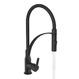 thumbnail of Küchenarmatur CARNEO mit Geschirrbrause, Wasserhahn Küche ausziehbar, schwenkbare Mischbatterie Küche in Schwarz matt