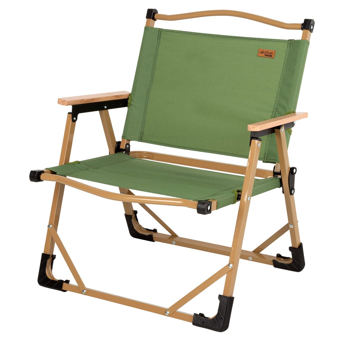 Aktive Silla plegable baja glamping verde acero