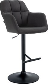 thumbnail of Décoshop26 - Barhocker/Hochstuhl x1 mit 360°-Drehfunktion schwarzer Stoff mit Ziernähten schwarzes Metallgestell 10_0005281