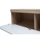 thumbnail of TV-Rack HWC-L33, TV-Board Fernsehtisch Lowboard TV-Schrank Kommode, Holz 43x180x41cm Staufach, Eiche-Optik, weiß