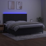 thumbnail of vidaXL Boxspringbett mit Matratze & LED Schwarz 200x200 cm Samt