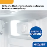 thumbnail of Exquisit Kühlschrank ohne Gefrierfach, 126 Liter, 55 cm Breit, Freistehend, Kompakt, Temperaturregelung, LED-Licht, KS516-V-040D weiss