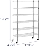 thumbnail of Royal Catering - metalen plank - 120 x 45 x 190 cm - 90 kg - 4 Rollen -
