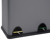 thumbnail of SVITA TC2Combo26 Küchen-Eimer 26Liter 8L+18L kombiniert doppelt Abfalleimer 2er-Mülleimer Mülltrennung Treteimer Grau