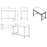 thumbnail of Mesa de trabajo acero inoxidable EASYLINE 850 x 1200 x 600 mm 10127 Vaiotec
