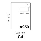 thumbnail of Clairefontaine 250x Pochette Adhéclair 229x324 blanc 120g fe- Weiß 10250C