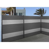 thumbnail of Set di 4 doghe per la recinzione in WPC Sarthe, pannelli frangivento, circa 1 mq ~ 180 cm, antracite