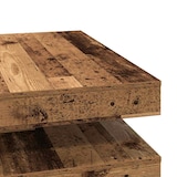 thumbnail of Table basse rotative à 360 degrés vieux bois 90x90x34,5 cm Modèle Élégance Chic