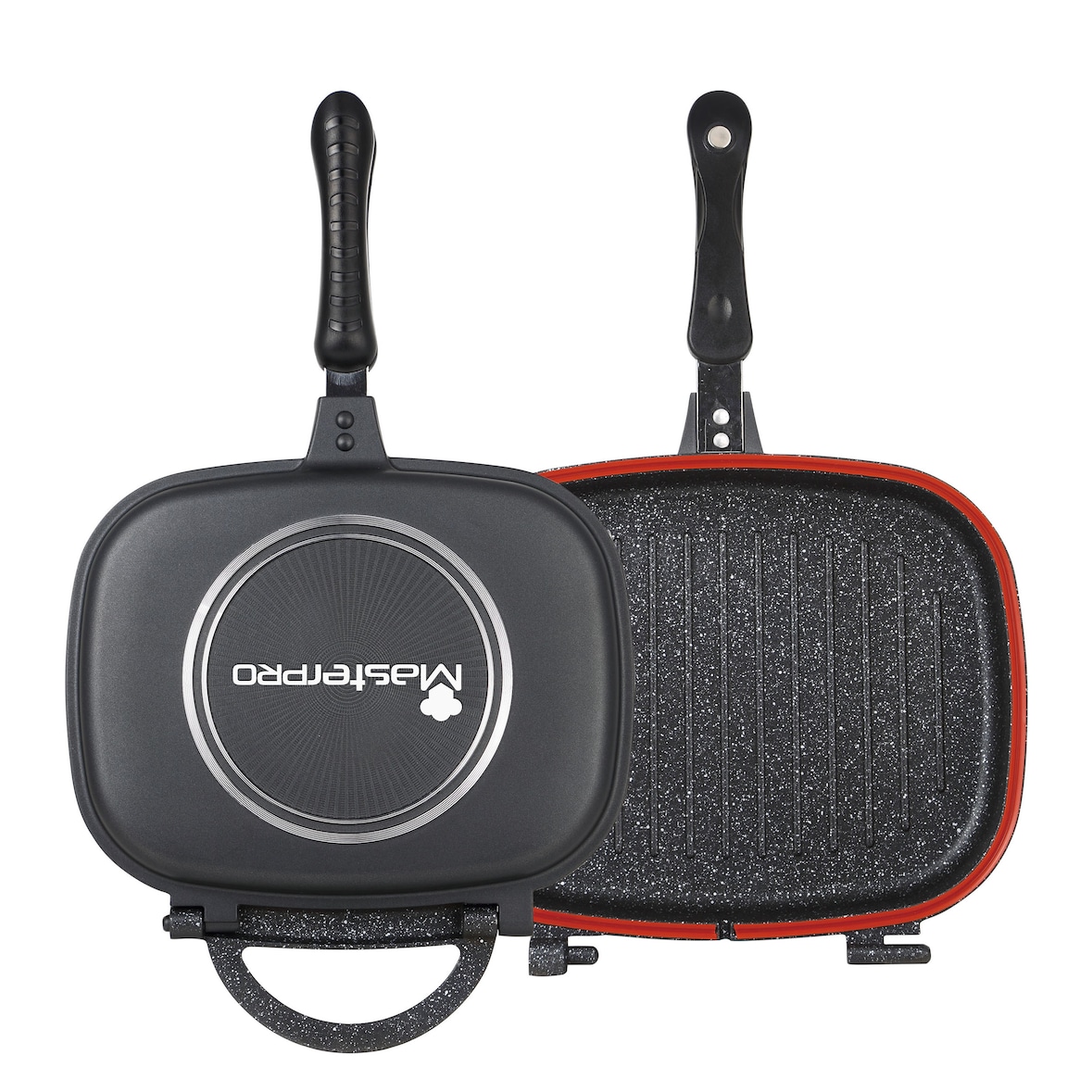 Masterpro -  Dubbele koekenpan 30x24x12cm van gegoten aluminium met MasterPRO antiaanbaklaag