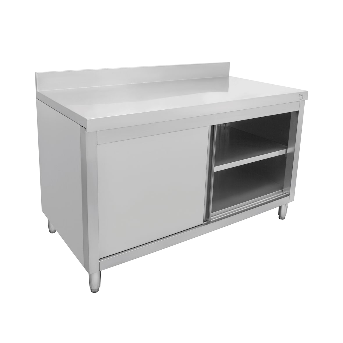 METRO PROFESSIONAL Gastro werkkast GSCB2140B, roestvrij staal, 140 x 70 x 95 cm, met opstaande rand, zilver