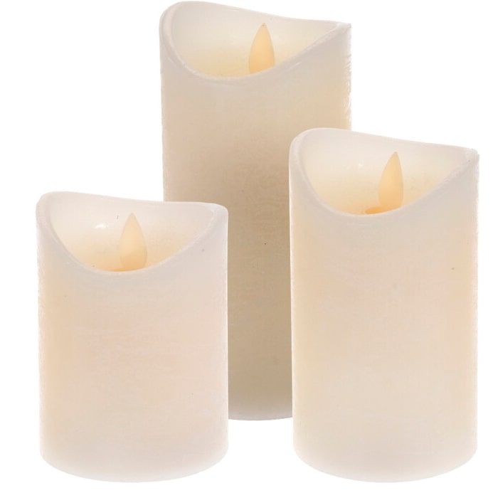 Set 3 velas led con mando