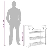 thumbnail of vidaXL Schuhschrank mit Abdeckung Grau 79 x 40 x 80 cm Stoff