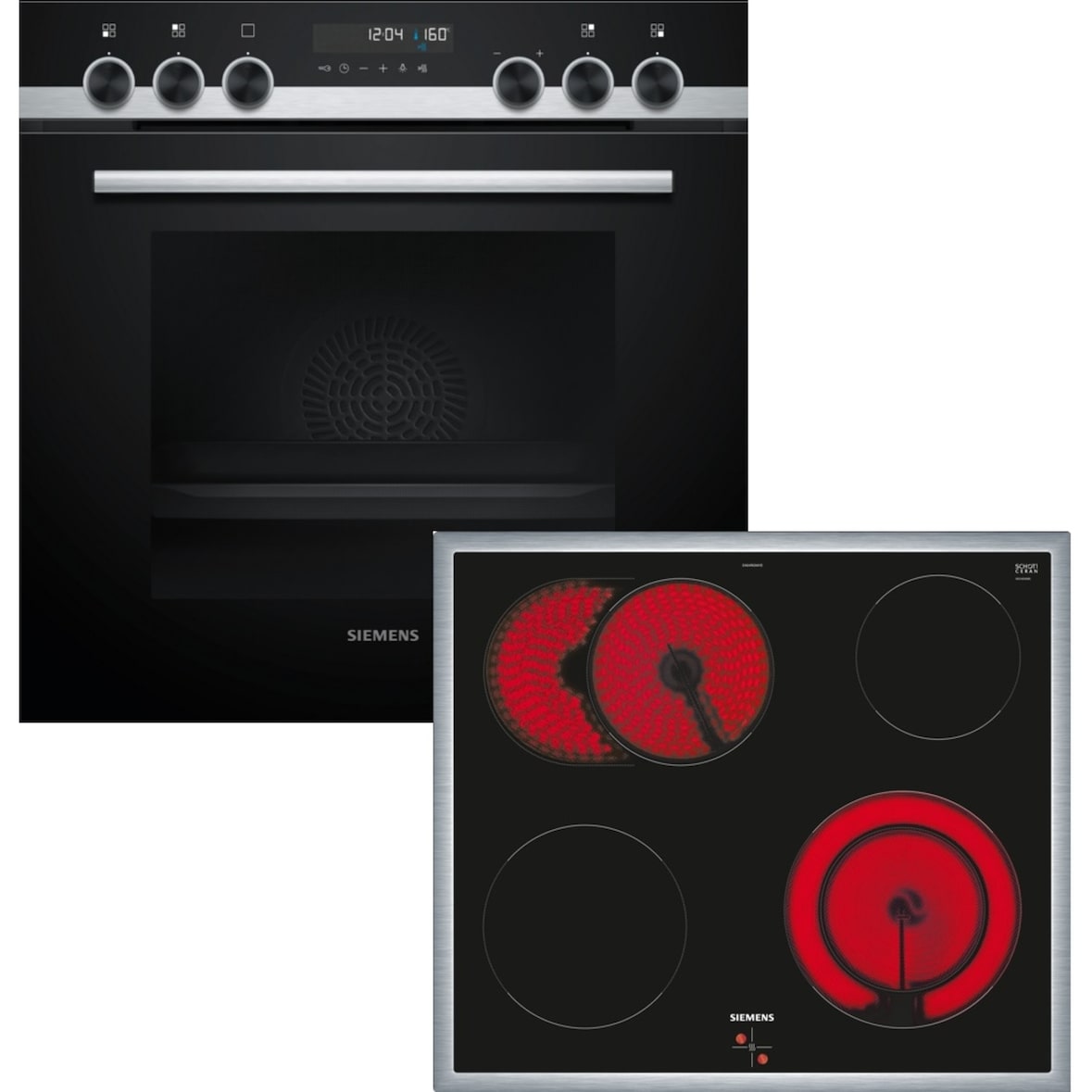 Siemens Einbau-Herd-Set, EA64RGNA1E + HE578BBS0, Einbau-Herd, Elektro-Kochfeld PQ521KB10