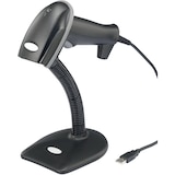 thumbnail of renkforce 1D Barcode-Scanner LS6300E, Laser, Schwarz, USB-Kit, mit Standfuß