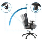 thumbnail of Bürostuhl / Chefsessel LAVITA Netzstoff schwarz / grau hjh OFFICE