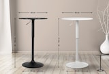 thumbnail of DELUKE® 2in1 Stehtisch Höhenverstellbar Ø 60cm CHERI 106cm Hoch, Metall Gestell Bistrotisch Gastro Bartisch Rund Outdoor Bistrotisch Schwarz-Schwarz