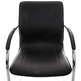 thumbnail of Set de 3 sillas de conferencia Melina en piel sintética Negro