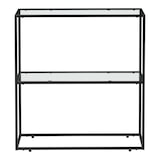 thumbnail of Helloshop26 - Mesa de consola com tampo de vidro temperado 85 x 80 x 30 cm preta e transparente 03_0010876