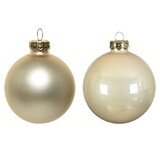 thumbnail of 16 Weihnachtskugeln 8cm Glas Christbaumkugeln Weihnachtsbaumkugeln champagner