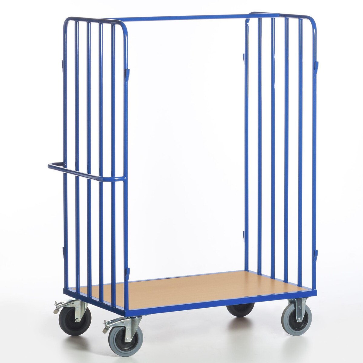 Rollcart Paketwagen offen 08-7638, Ladefläche 1200x800mm, Tragkraft 600 kg, blau