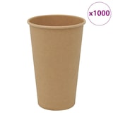 thumbnail of DELUKE® Pappbecher Braun 1000 Stück - 400ml Einwegbecher Getränkebecher Pappe Becher Einweg Kaffeebecher Teebecher Partybecher