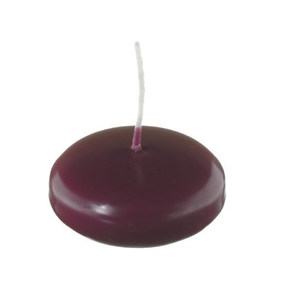 Schwimmkerzen Bordeaux 24 x Ø 60 mm, 20 Stück