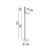 thumbnail of Weiße Wohnzimmer-LED-Stehleuchte, 24 W, 2160 lm, höhenverstellbar und 340° verstellbar, Ein-/Ausschalter, CCT und Fußdimmer