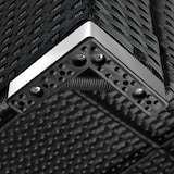 thumbnail of tectake Wicker hocker - zwart / grijs - 405091