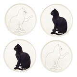 thumbnail of Assiettes a dessert chat noir et blanc - lot de 4