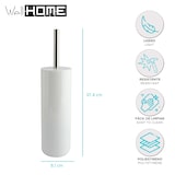 thumbnail of WellHome - Roestvrijstalen toiletborstel Ø9,1x37,4 cm in wit - In-aqua
