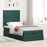 thumbnail of vidaXL Ottoman-Bett mit Matratzen Dunkelgrün 90x200 cm Samt