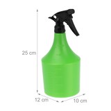 thumbnail of Relaxdays Sprühflasche 2er Set, 1l, nachfüllbar, Handsprüher für Blumen, Pflanzen, einstellbarer Sprühkopf, grün/schwarz