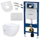 thumbnail of Spülrandloses Wand Hänge WC Set Taharet Toilette Randlos kompatibel mit Geberit Vorwandelement