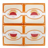 thumbnail of Sovie HORECA Serviette Kathrin in Orange aus Linclass® Airlaid 40 x 40 cm, 50 Stück - Karo Kaffee Tasse