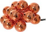 thumbnail of 12 Glaskugeln am Draht 2cm Weihnachtskugeln Spiegelbeeren glanz - kleine Dekokugeln Christbaumschmuck Weihnachtsdeko Warmorange