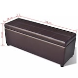 thumbnail of Helloshop26 - Panca/pouf/sgabello/mobile contenitore in legno marrone 3002030