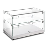 thumbnail of Vetrina snack neutra in acciaio e vetro con 1 ripiano. Misure (LxPxH) 55,5x36,1x37,9 cm. Modello CRN20