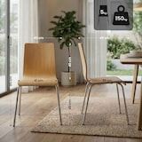 thumbnail of Cadeira empilhavel Gahanna natura