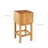 thumbnail of Ceppo Carne Macelleria in legno massiccio di acacia, con piedistallo, spessore 35 cm, dimensioni cm 80x50x90h - mod.1358050-056
